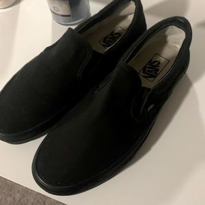 Size 9.5 black slip on vans